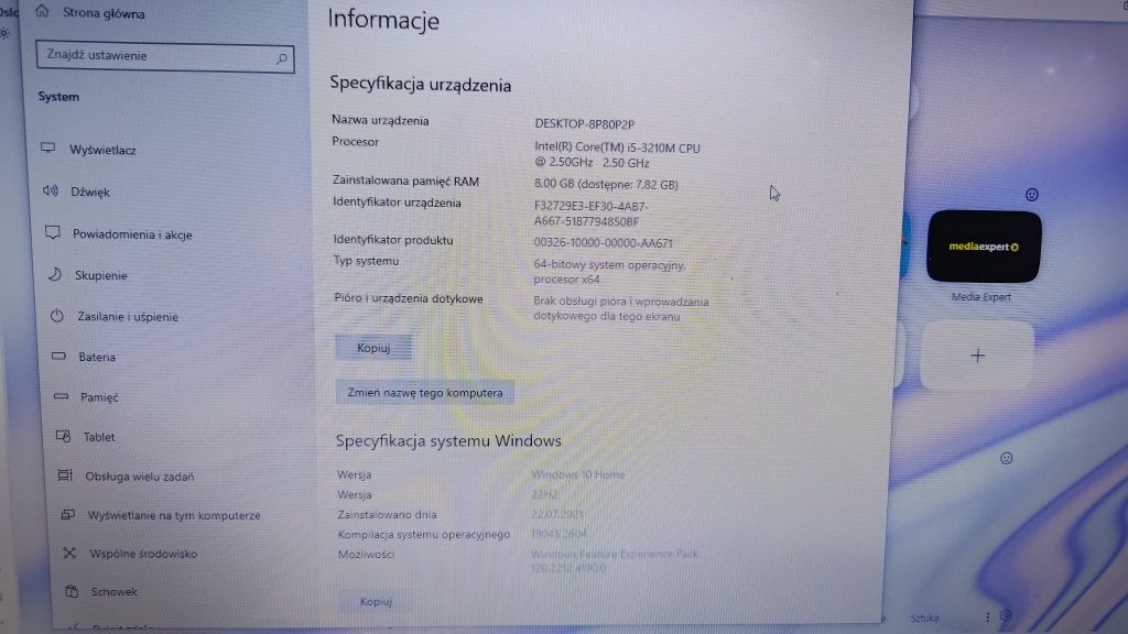 Acer Aspire F5-771G 
Producent systemu Acer
Model syst