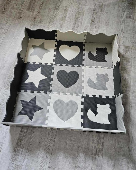 Duża mata edukacyjna piankowa kojec puzzle dla dzieci XXL