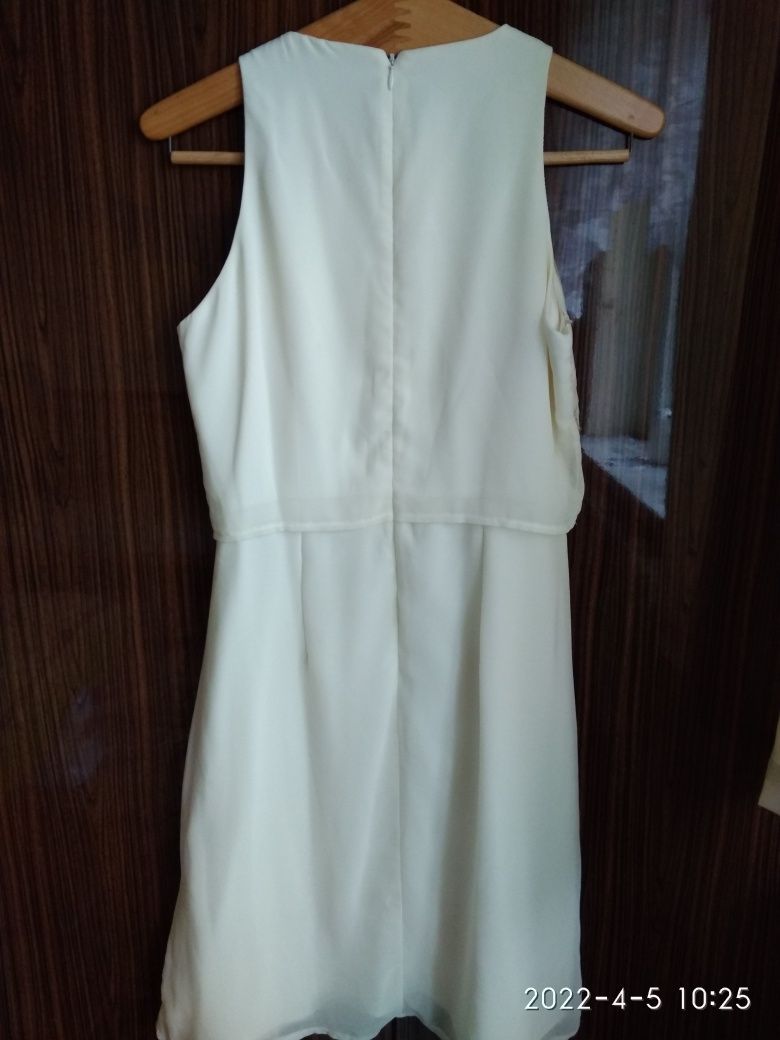 Suknia sukienka ecru - ślubna, na poprawiny, Little Mistress, 38