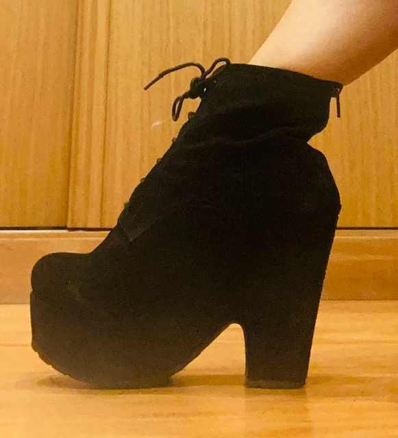 Botins pretos camurça marca Prof