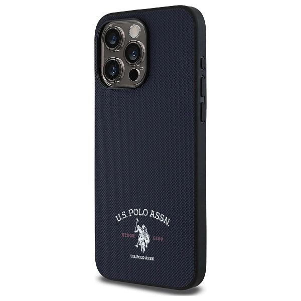 Etui US Polo Printed DH Logo na iPhone 15 Pro Max 6,7" - granatowe
