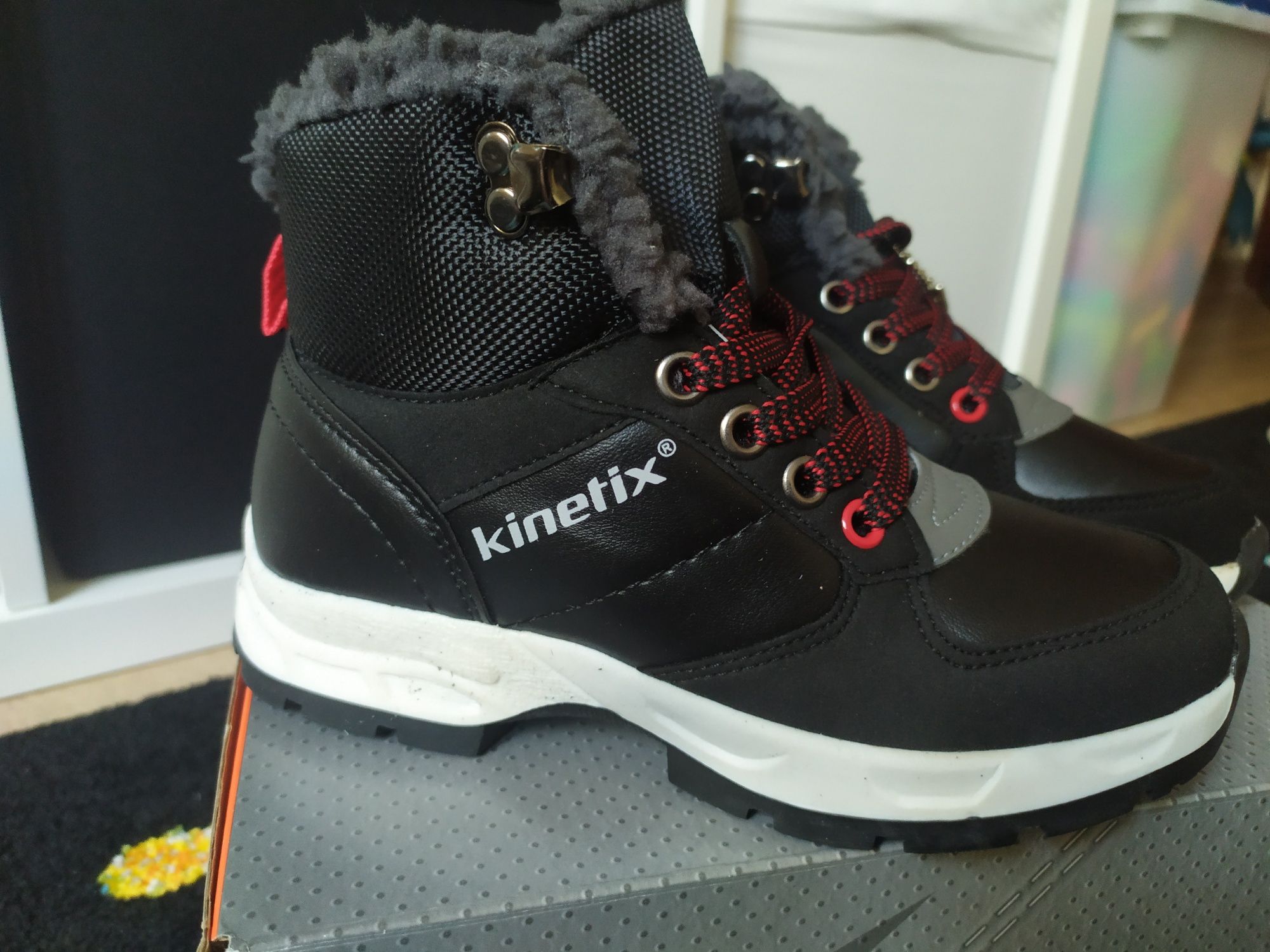 Buty zimowe chłopięce śniegowce trapery Kinetix 32