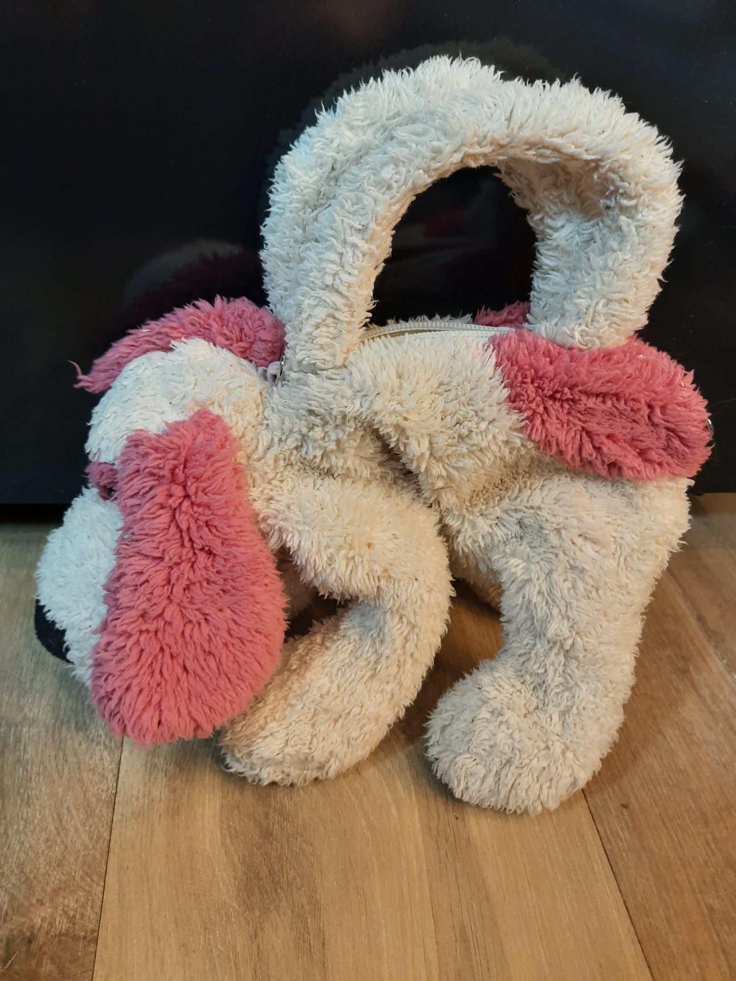 Piesek maskotka torebka różowe uszy