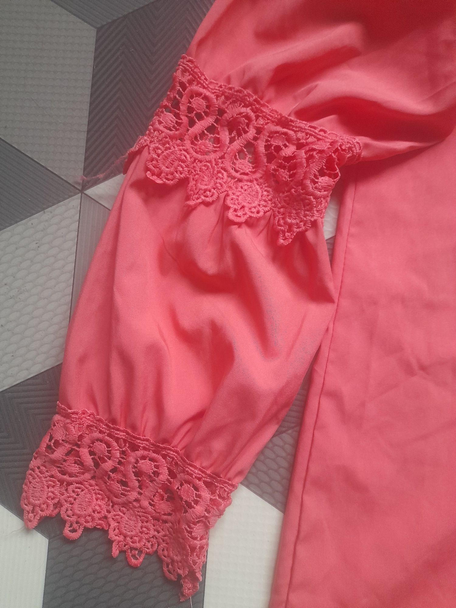 Bluxka koszulowa z koronką boho. Roz brak polecam do xxl