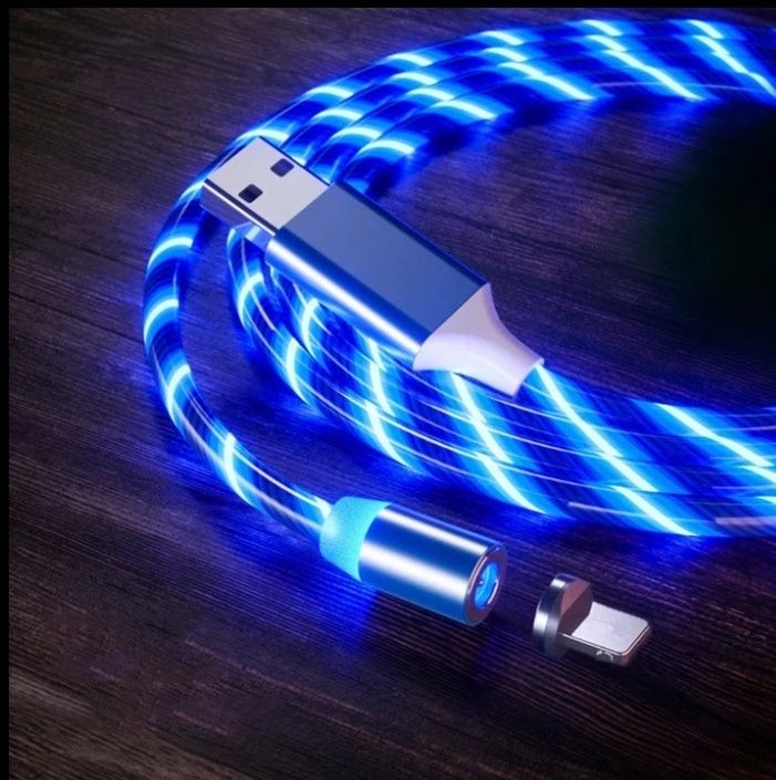 Магнитный светодиодный световой кабель, Micro USB.