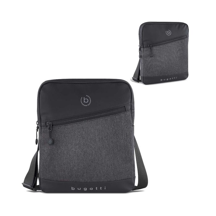 Listonoszka BUGATTI Universum Męska Mała Torba Na Ramię Czarny 23x4x27