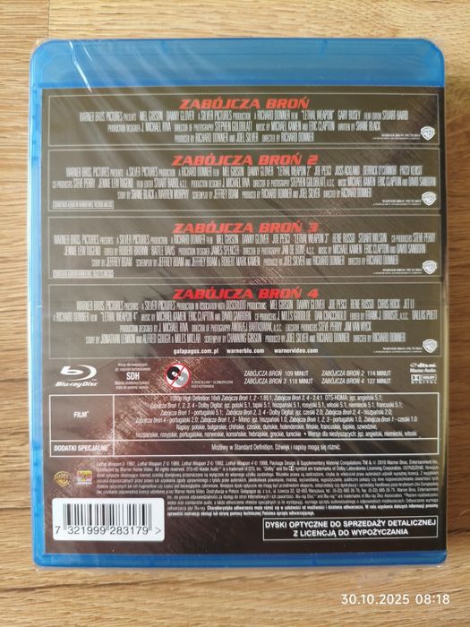 Zabójcza broń Blu ray kolekcja lektor napisy PL NOWY