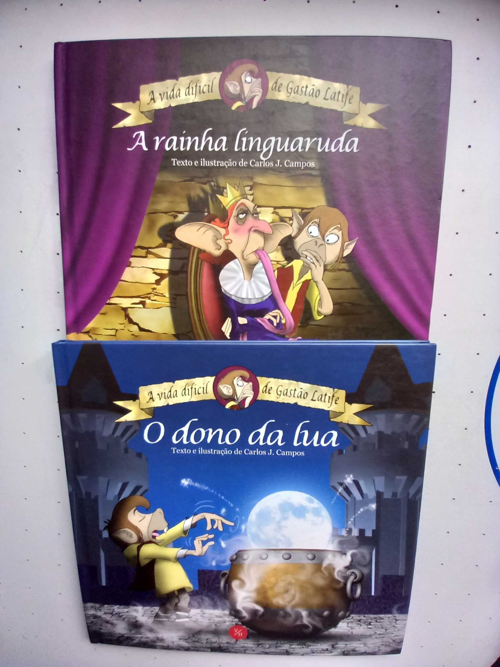 2 Livros " A vida difícil de Gastão Latife " -  Carlos J. Campos