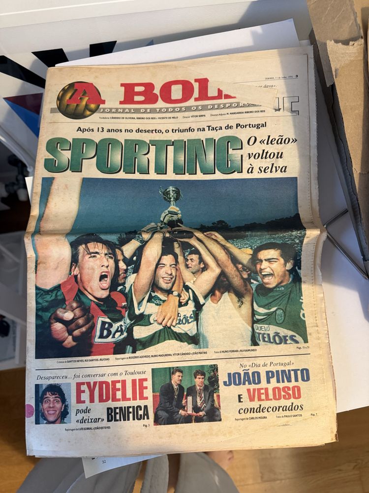 Jornais antigos desporto