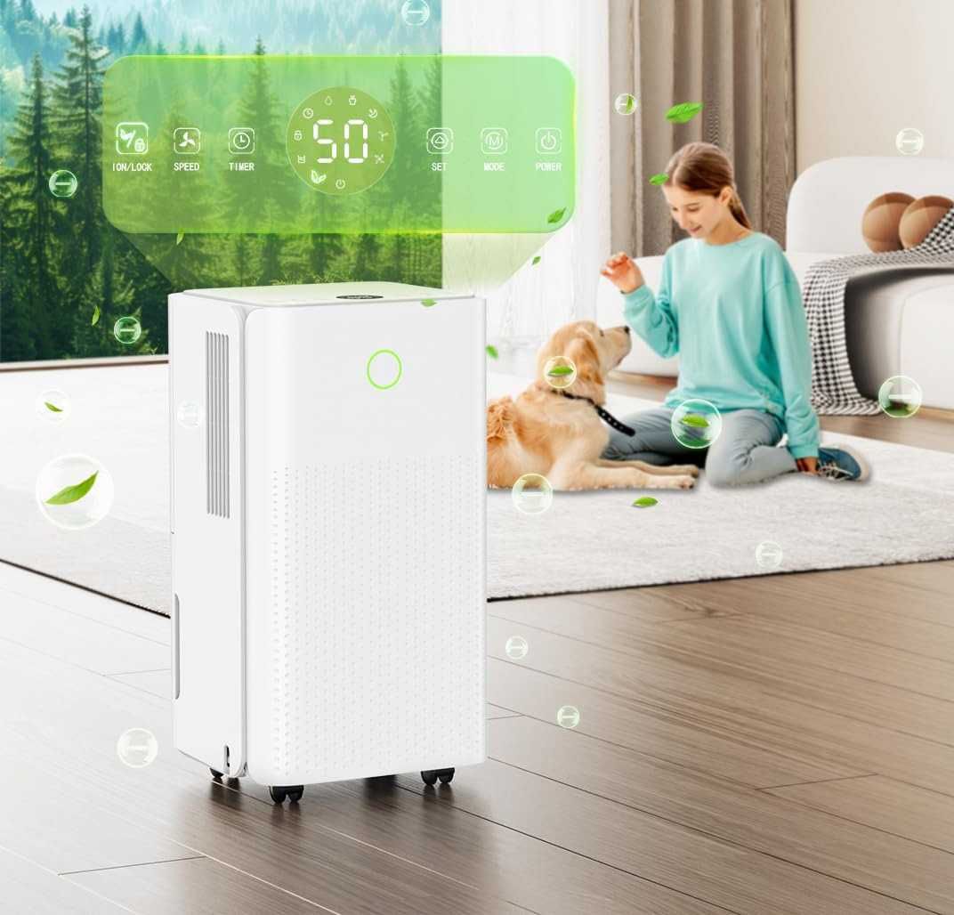 Osuszacz Powietrza - cichy i elektryczny 3 tryby pracy z sprężarką
