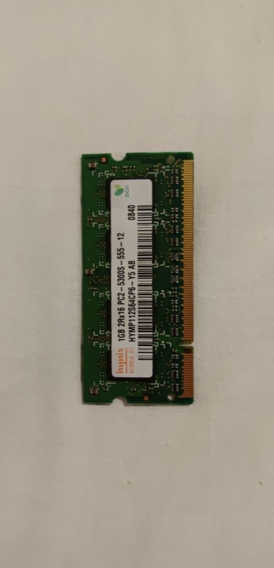 Memórias RAM DDR2 de 1Gb para portátil