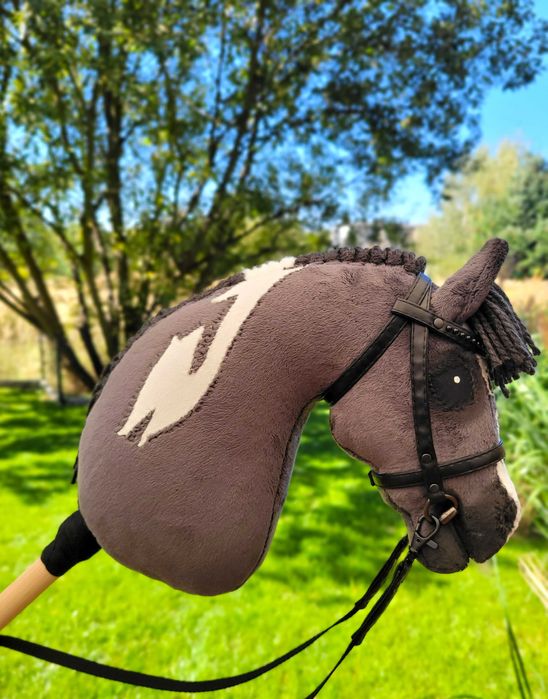 Konik Hobby Horse A4 ręcznie szyty z minky, zestaw z ogłowiem #7