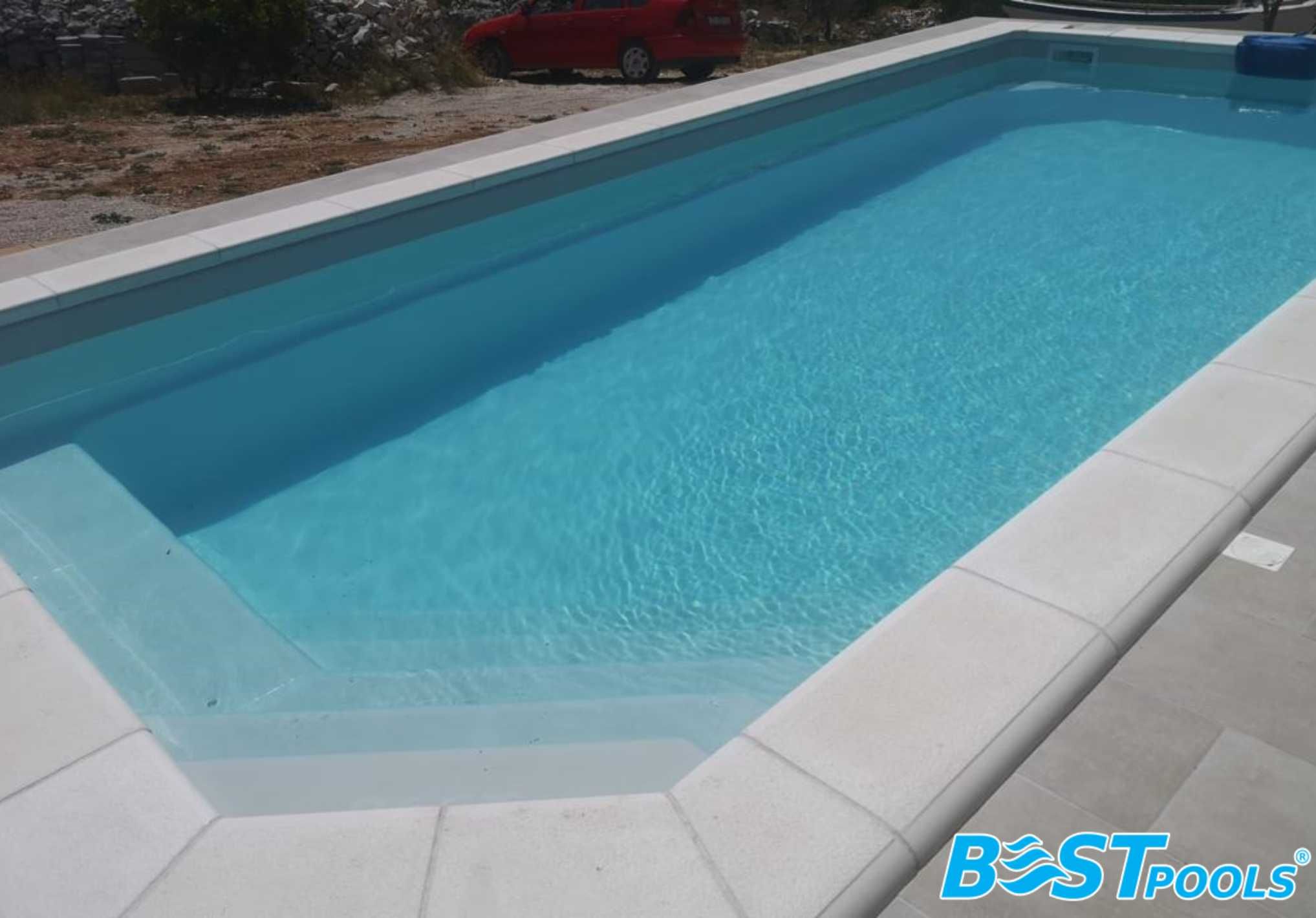 Basen poliestrowy Santorini 7.5x3.5x1.55 - PRODUCENT Bestpools