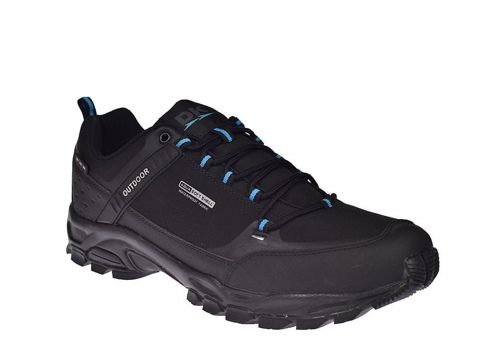 Buty trekkingowe męskie z membraną softshell DK 1096 BK-BL r. 48