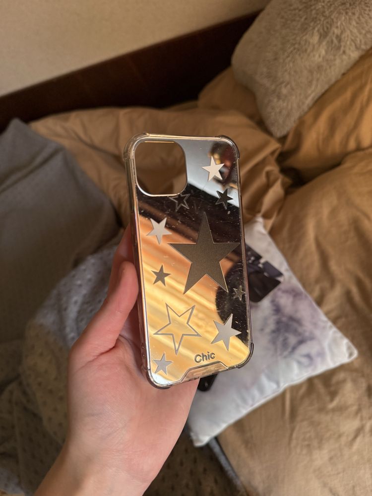 чехол iphone 13. чехол со звездой, чехол с сердечками объемный, аниме