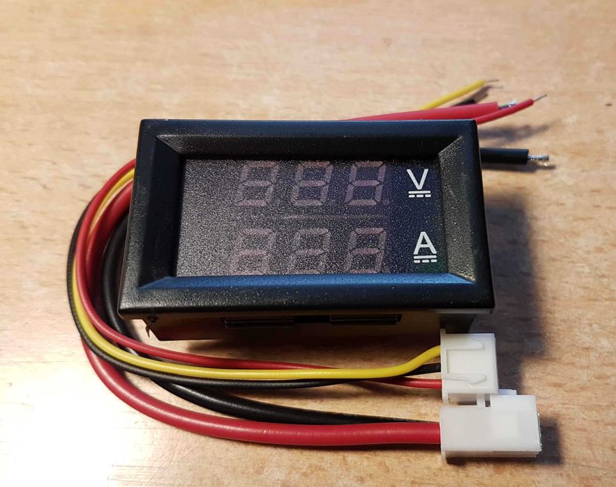 Супер вольтметр - амперметр DC 0-100V 10A 0.28" красно-синий LED