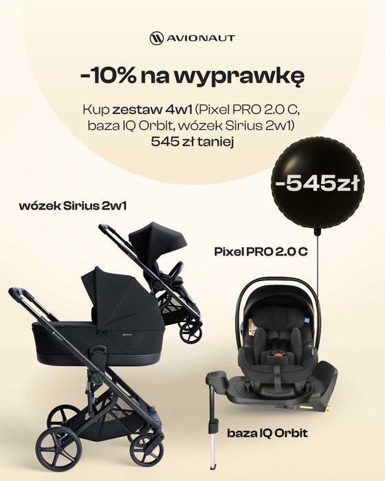 Avionaut Sirius + fotel + baza  4w1   Black Week !