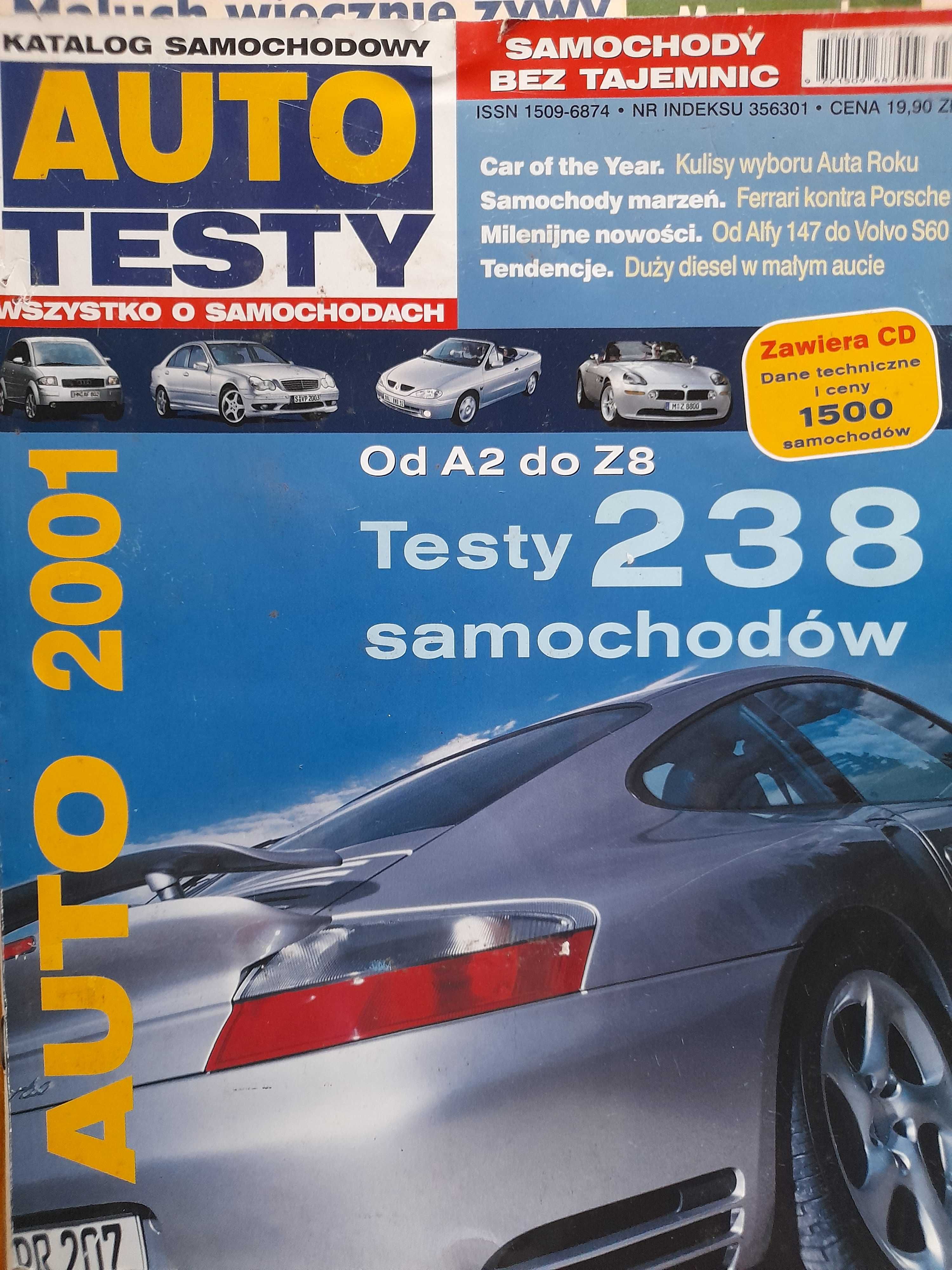 Katalog AUTO TESTY 2001 od Alfa Romeo, VW, Fiat, Saab, Volvo, BMW