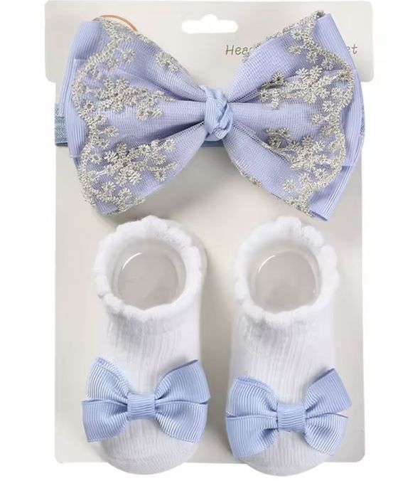 Opaska z kokardką +skarpetki