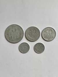Монеты 5 Лей, 5 Groszy, 10 Грошей, 5 Геллеров, 50 Филлеров