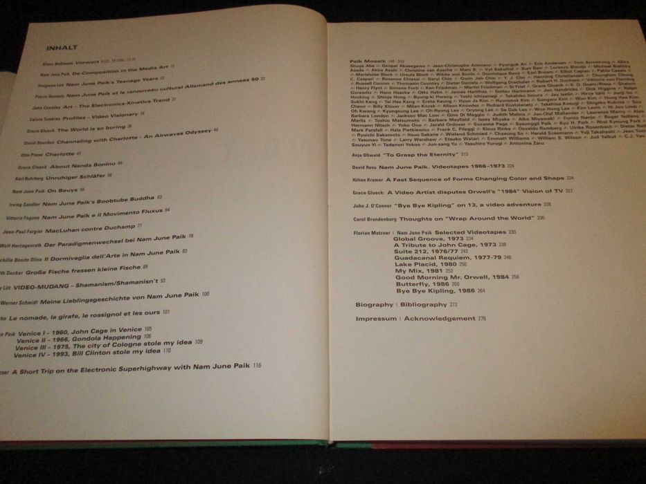 Livro Eine data Base Nam June Paik