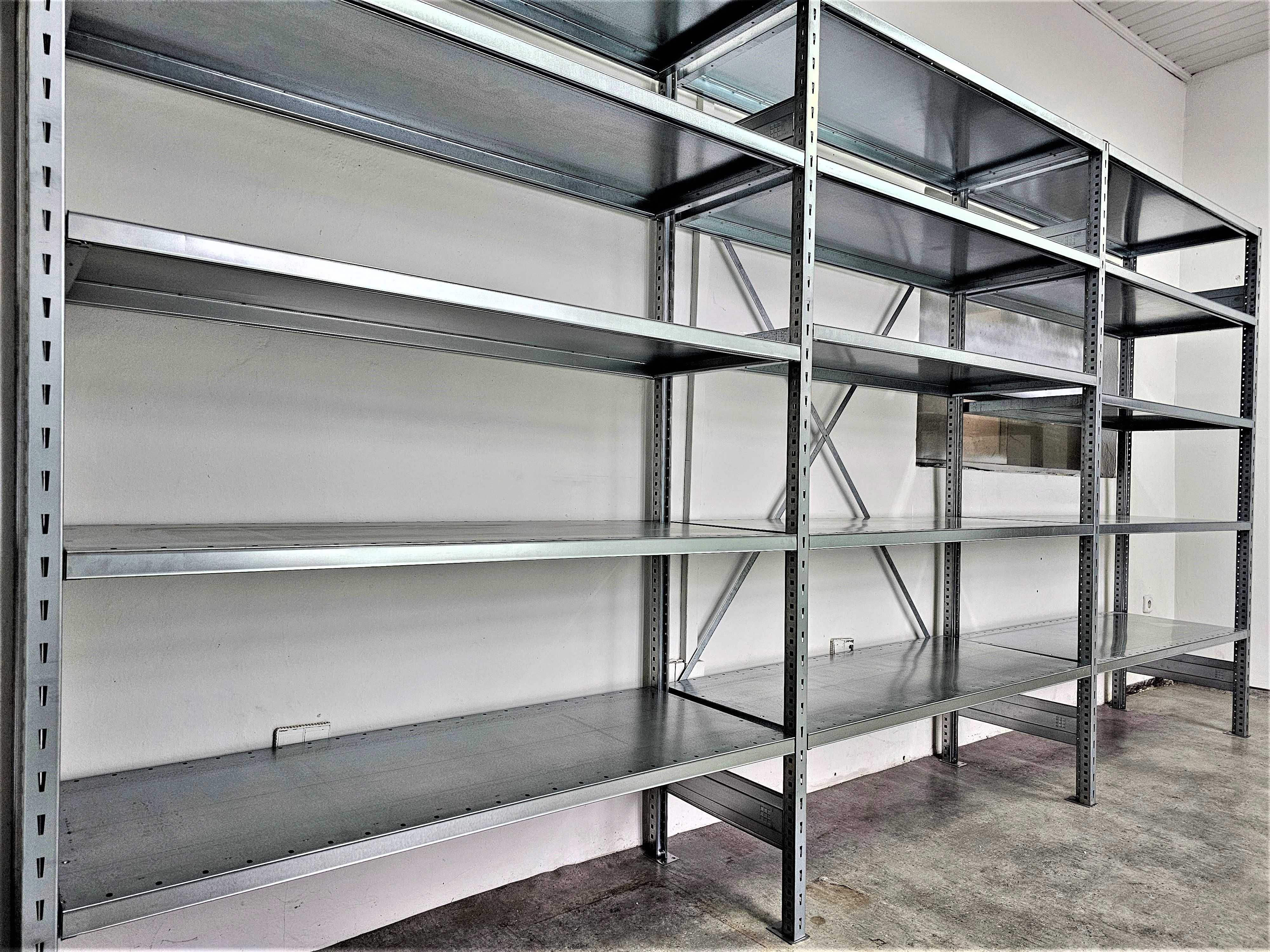 Regał Magazynowy 50x200x400cm/15p Metalowy Ocynk Półka Garaż Piwnica