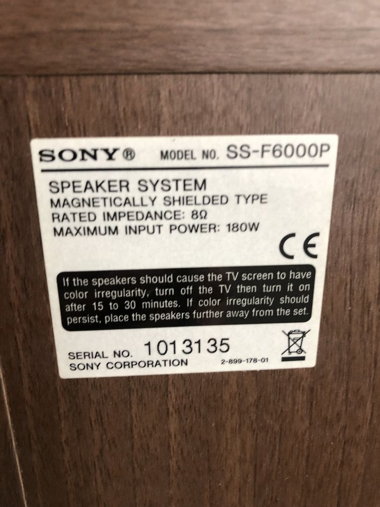 Комплект акустики Sony SS-F6000P з сабвуфером Sony SA-W2500