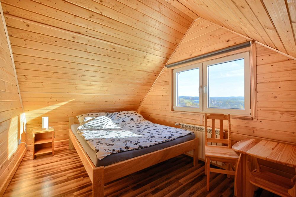 Całoroczny drewniany domek w Bieszczadach, 6 osobowy *NOCLEGI*