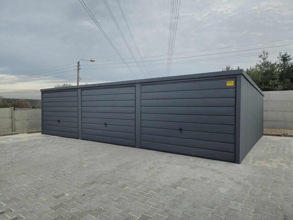9x6 POM Antracyt Garaż Blaszany Blaszak Blaszaki Garaże Blaszane