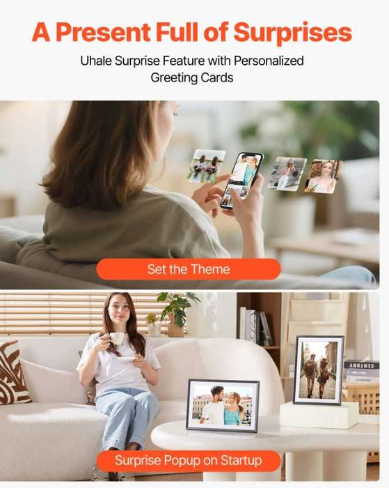 Moldura Digital 260x180 mm 10" | Tela IPS Touch 32 GB Wi-Fi