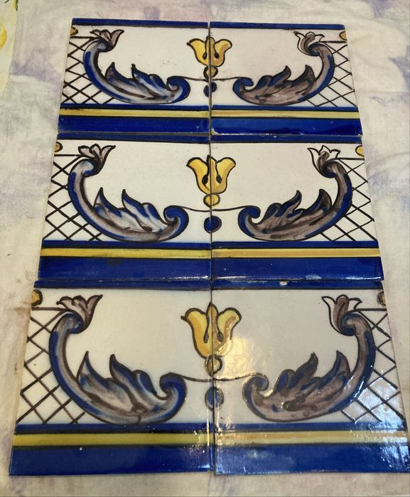 Painel de 6 azulejos da Fábrica Sant’Anna  século XIX