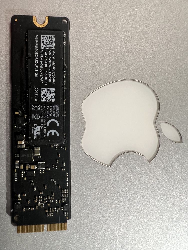Dysk 100% sprawny Apple SSD 128 GB, PCIe, M2, MacBook PRO A1502