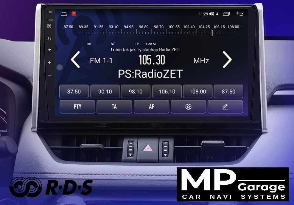 Radio Nawigacja Android Toyota Rav4 2018 Qled 4G CarPlay/AA