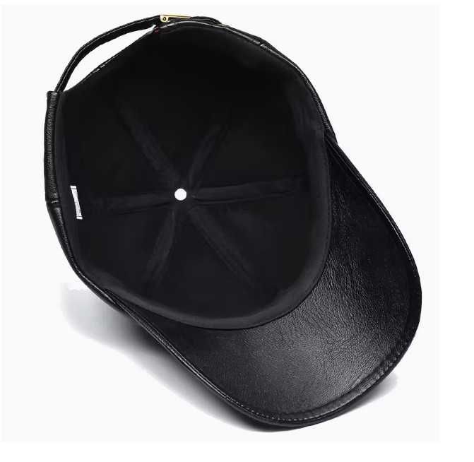 Бейсболка мужская из натуральной кожи. Новая!