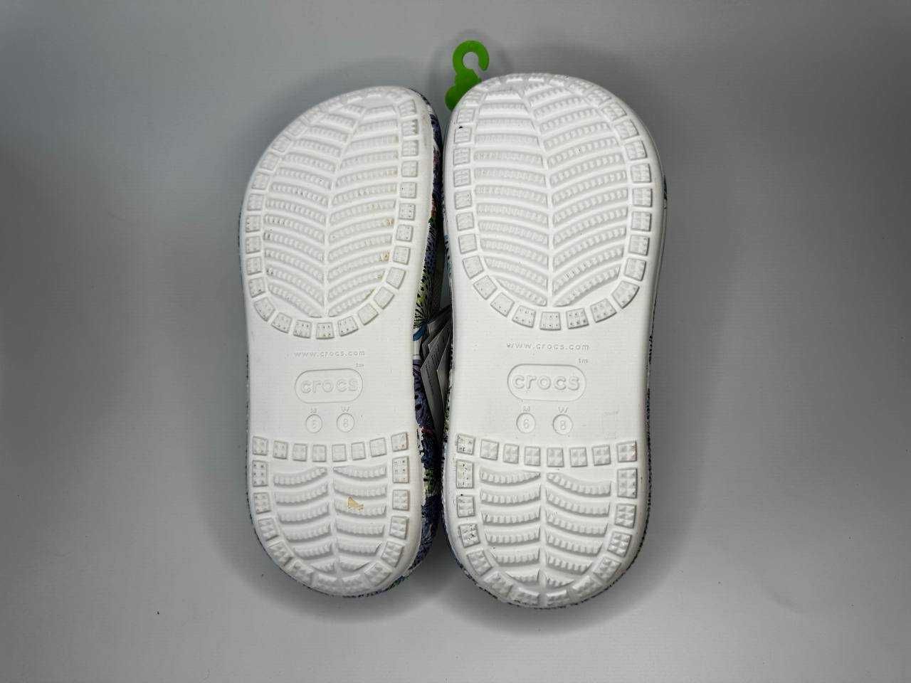 Crocs Classic Crush Buterfly White Крокси W8/38р,W9/39р Уцінка! №10120
