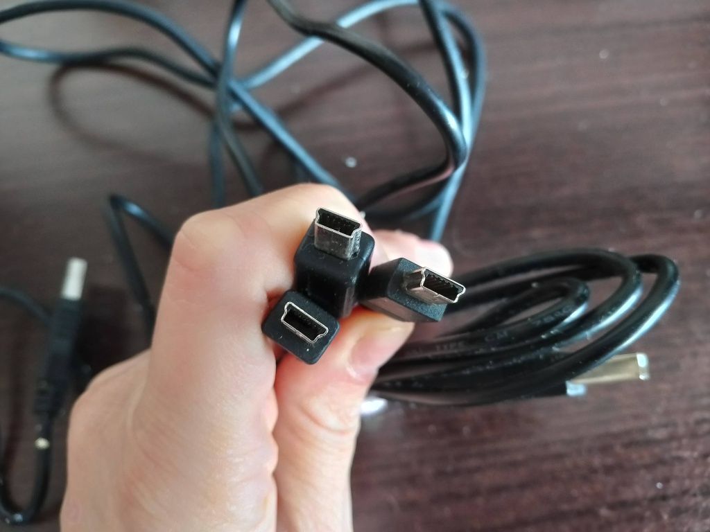 3 nowe kable USB mini