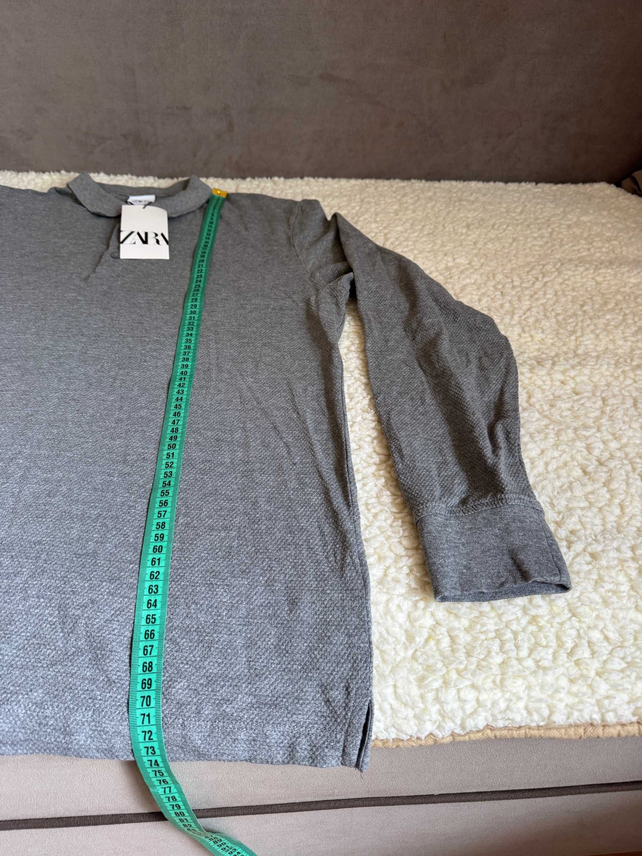 Koszulka polo longsleeve męski Zara L, nowa z metką