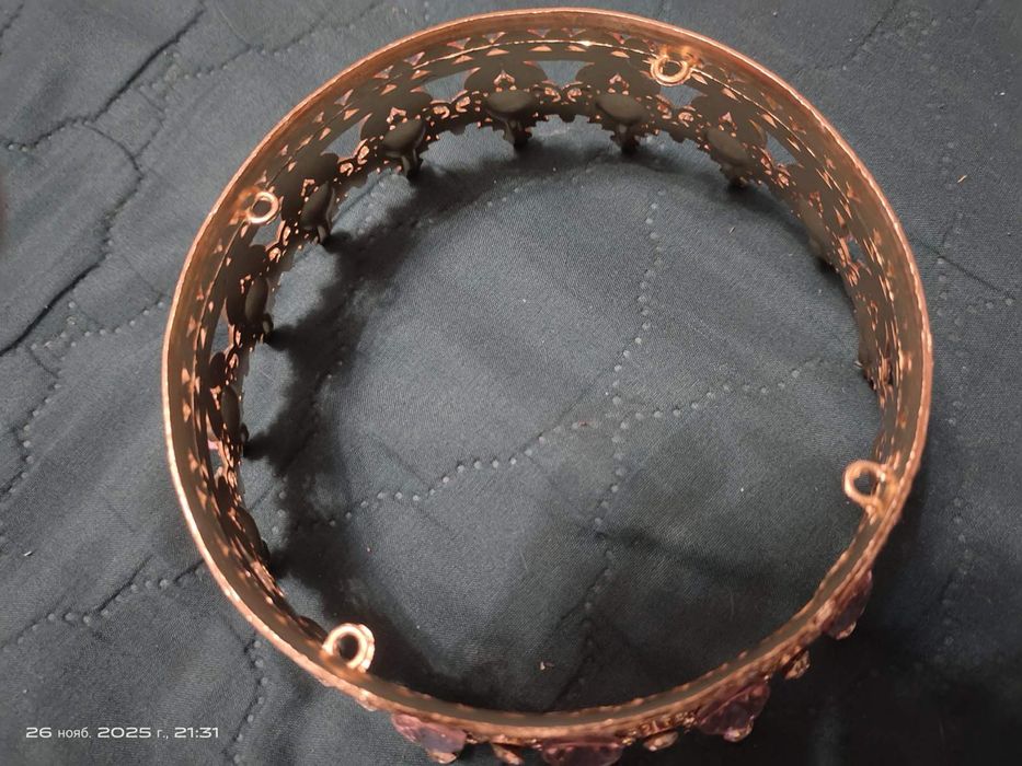 Корона на торт рожева