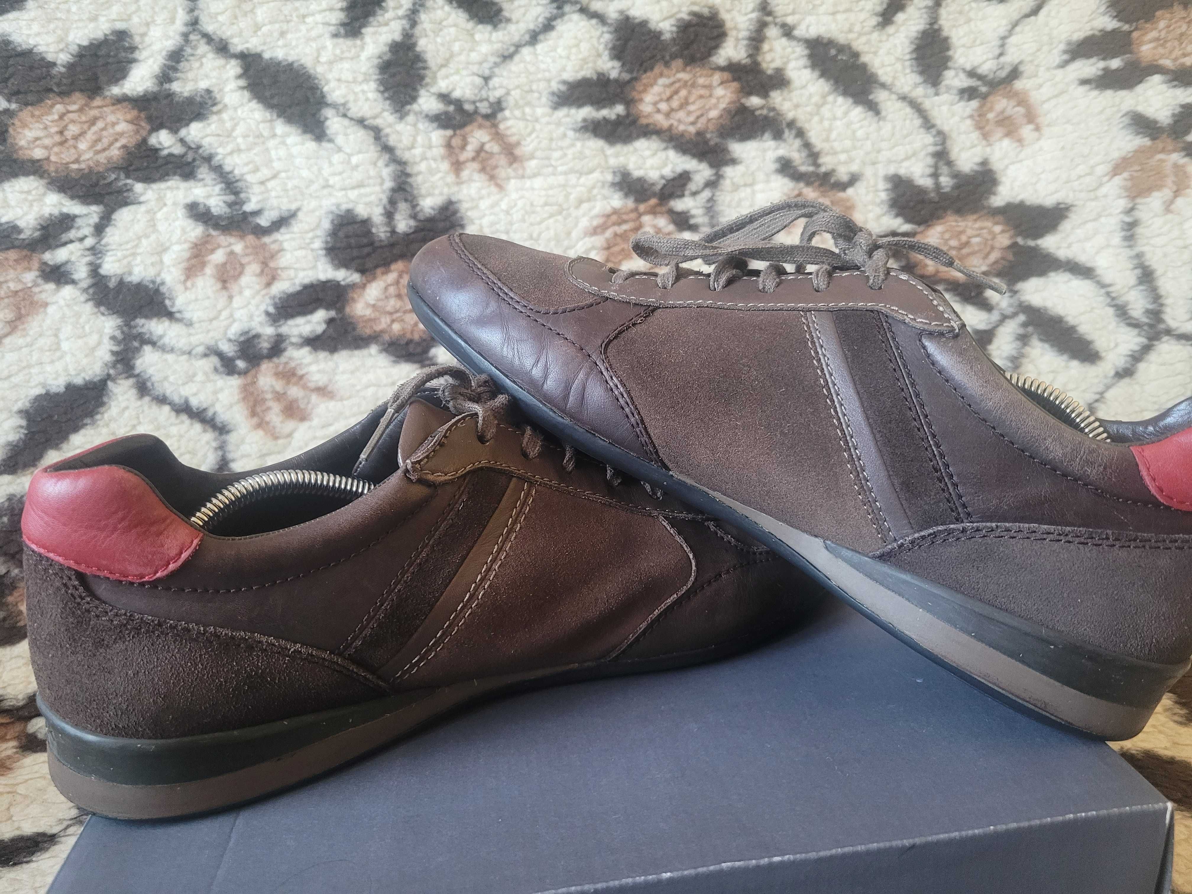 Ekstra sportowe sneakersy skórzane Geox U Xenon wkł.30 cm