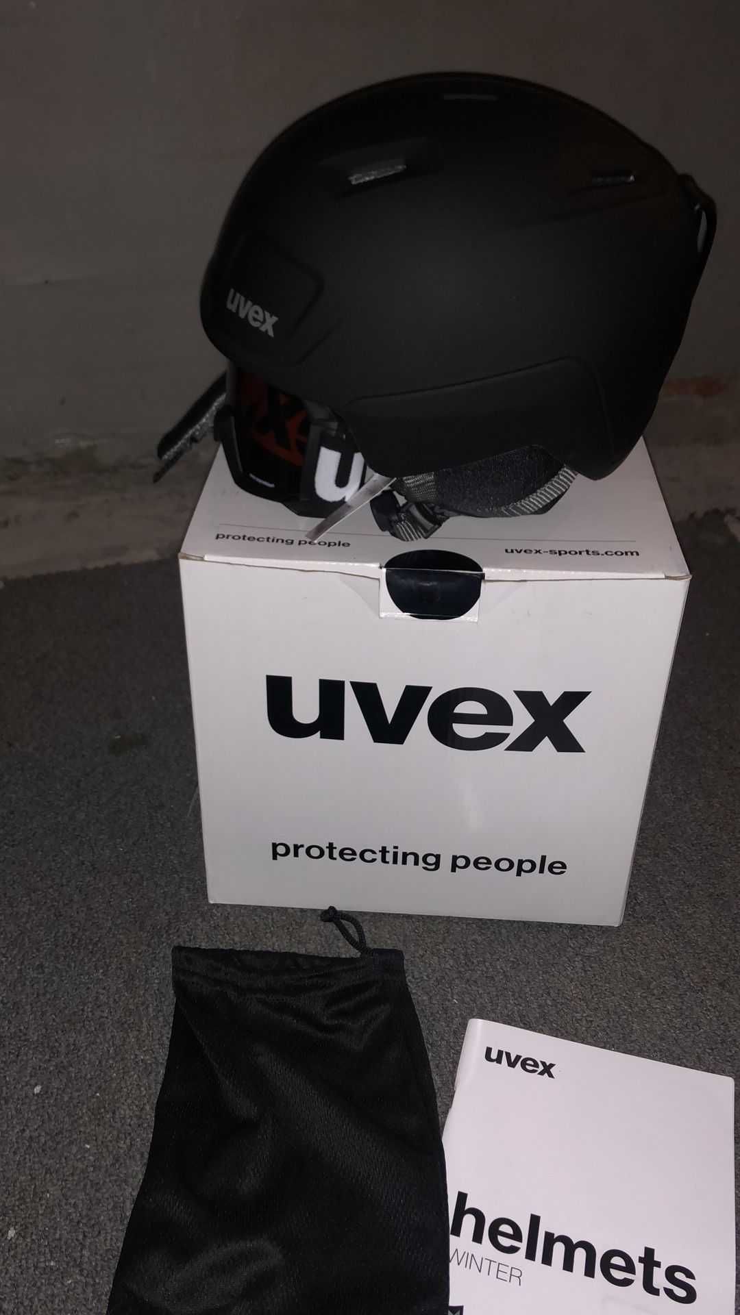 Kask narciarski + Gogle - UVEX Heyya Pro Set Pure Black 51-55 cm