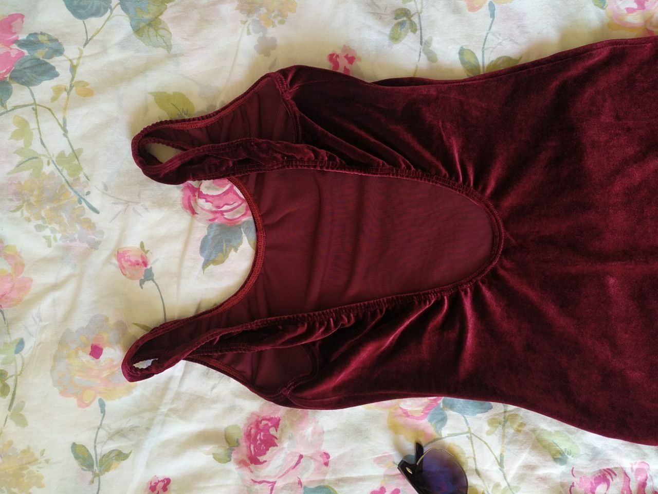Платье бархатное бордовое American Apparel