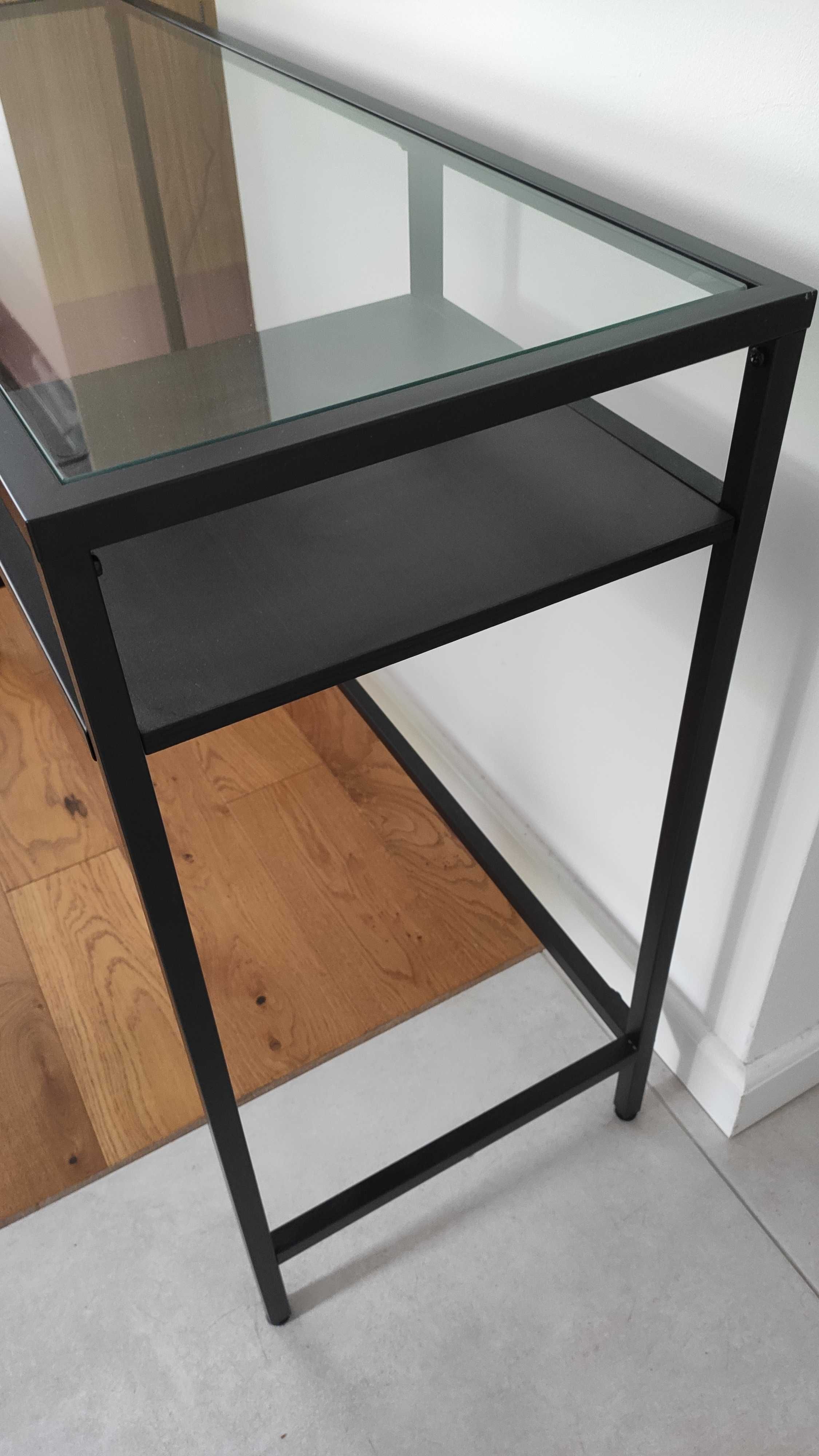 Biurko stolik VITTSJO Ikea czarny wenge 100x36x74