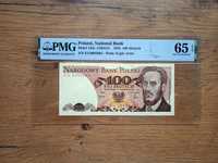 100 zł 1979 - EU - niski numer   UNC PMG  65