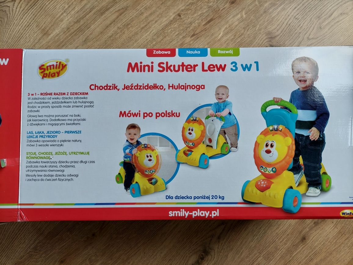 Jeździk hulajnoga Smily Play Lew 3w1
