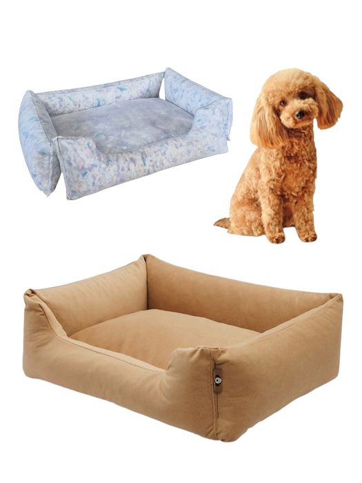 Legowisko dla psa 80 cm/65 cm rozm. L wygodna sofa leżanka kanapa Beż