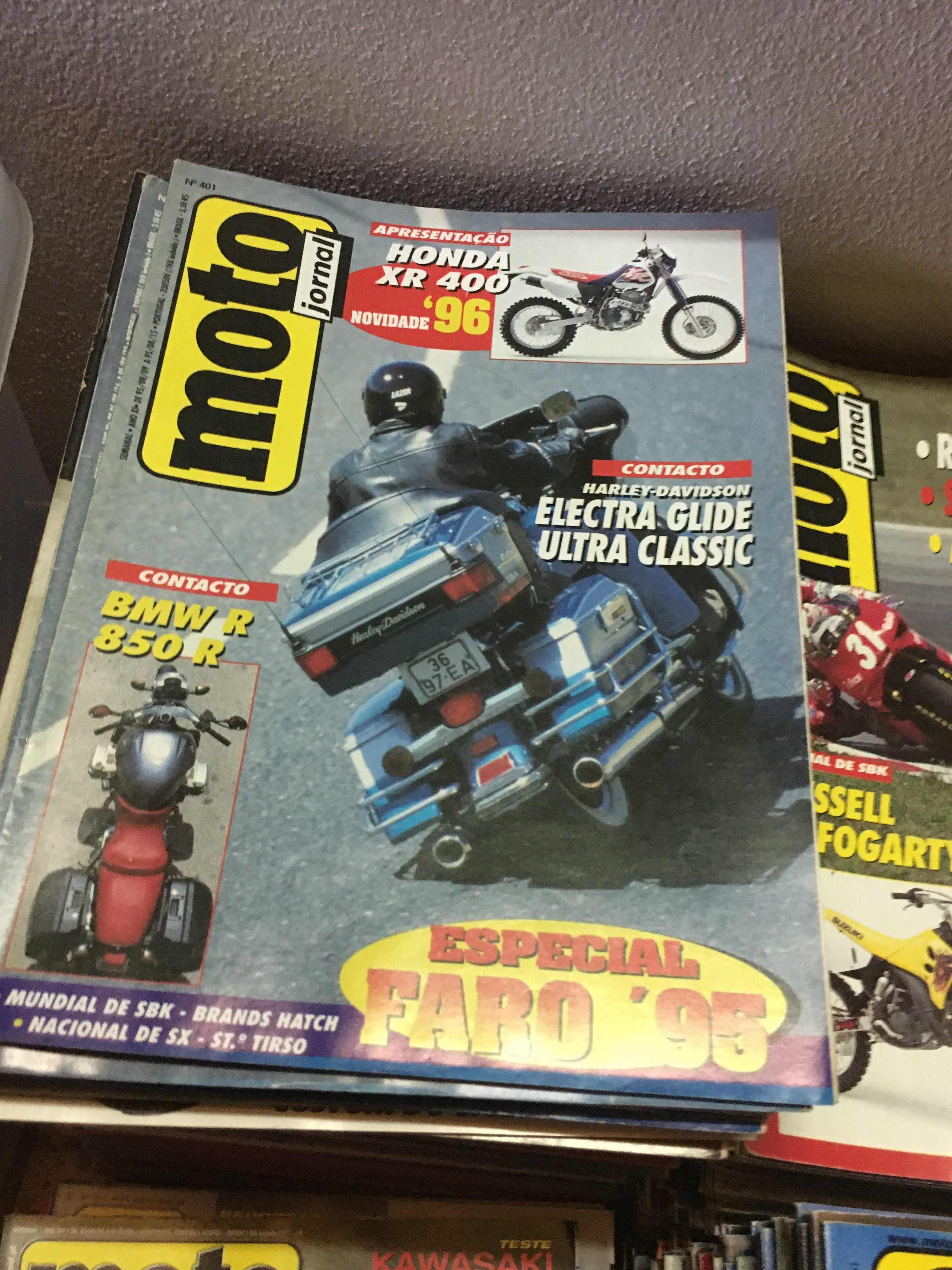 Lote de 334 revistas MotoJornal da década de 1990