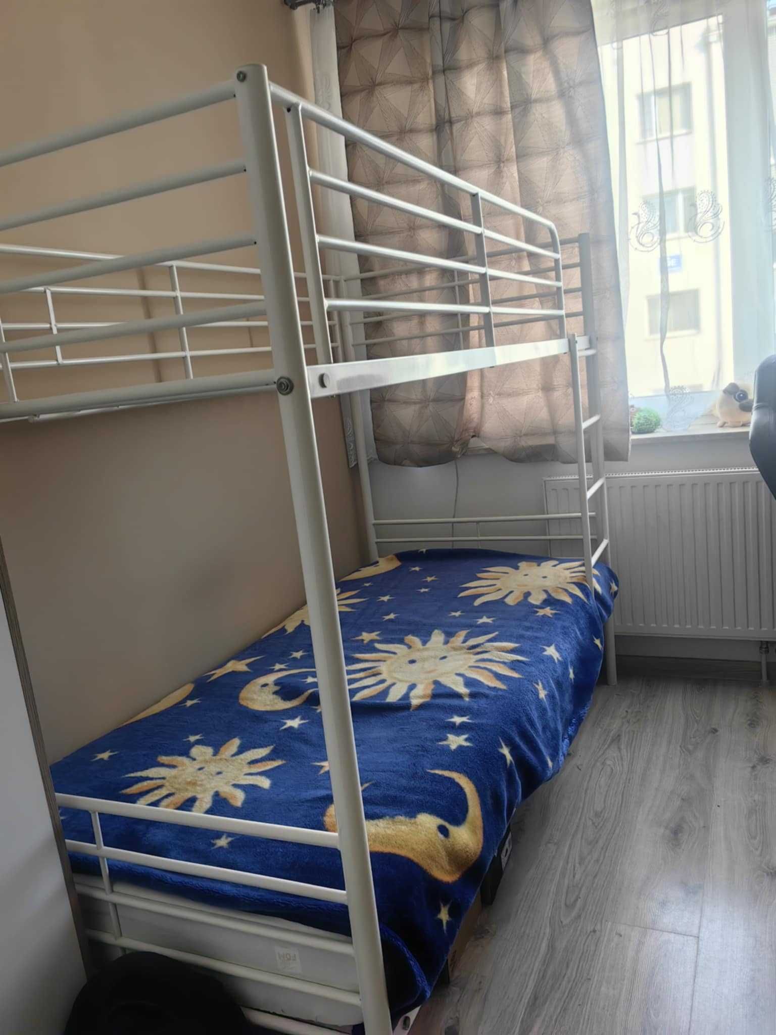 Łóżko piętrowe PLOVSTRUP 2x90x200 biały