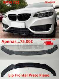 Lip frontal BMW F22 preto piano