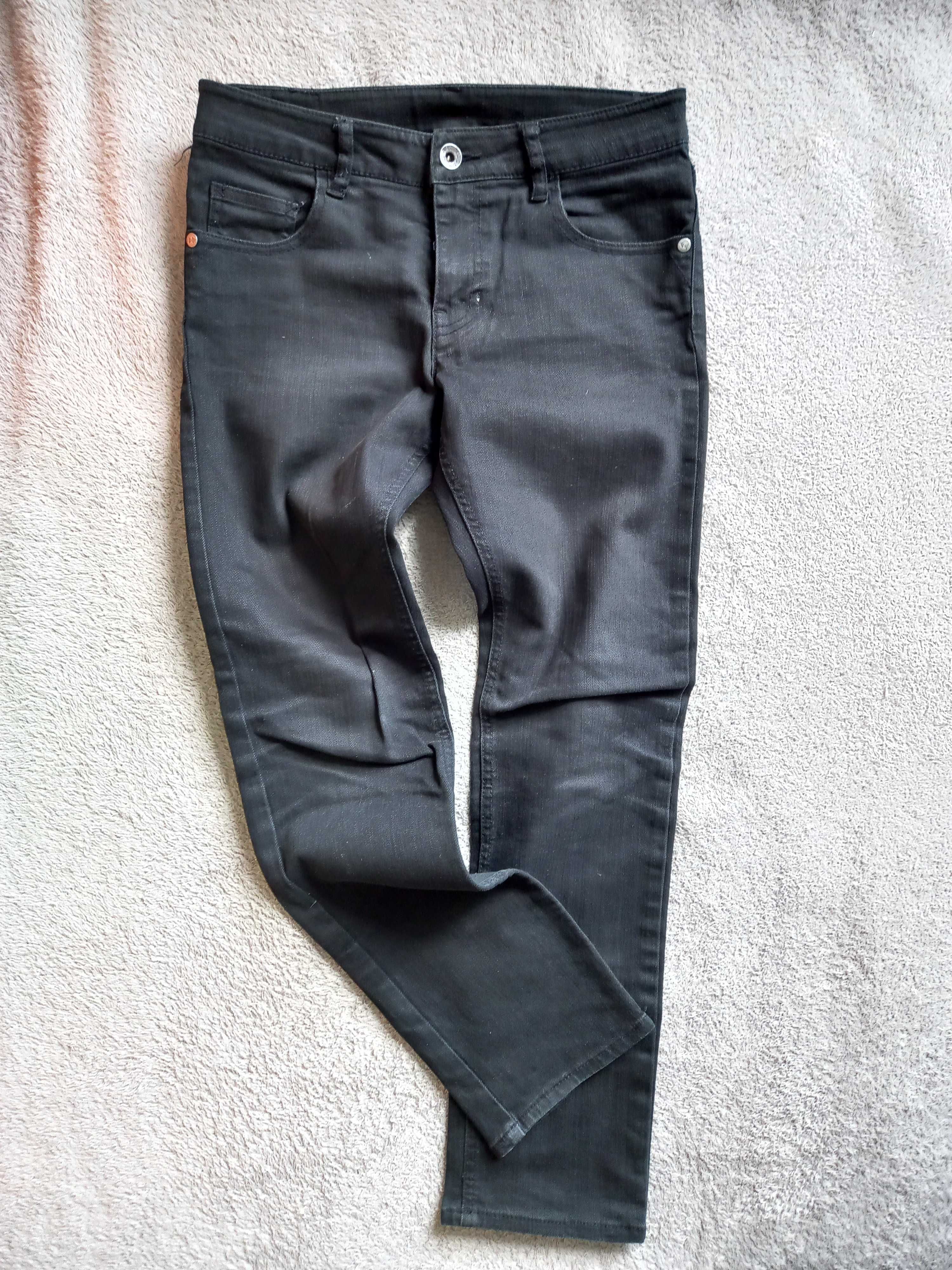 Spodnie jeansowe czarne H&M r. 152