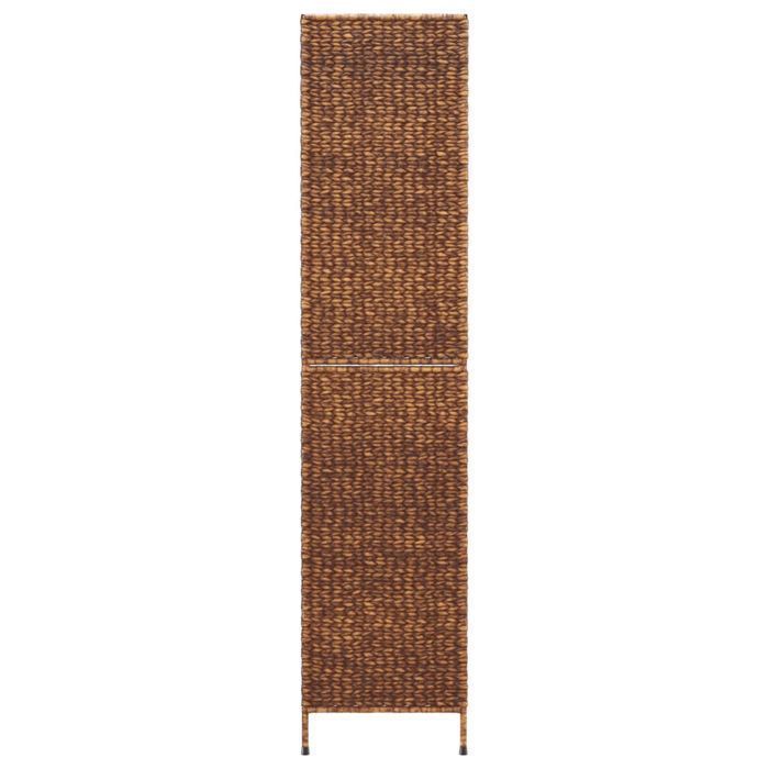 vidaXL Parawan pokojowy 3-panelowy, brązowy, 122x180 cm, hiacynt wodny